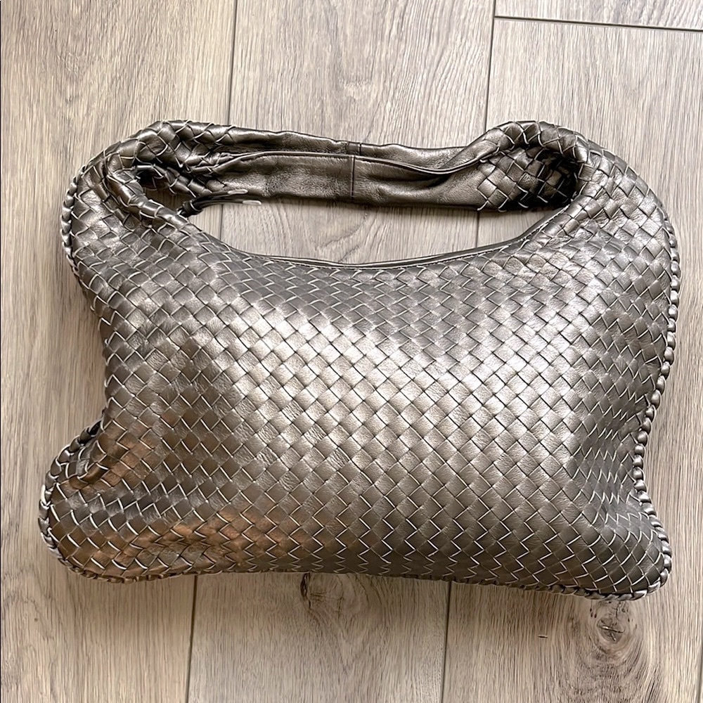 Anthropologie Inspired Vintage Leather and Suede Woven Purse